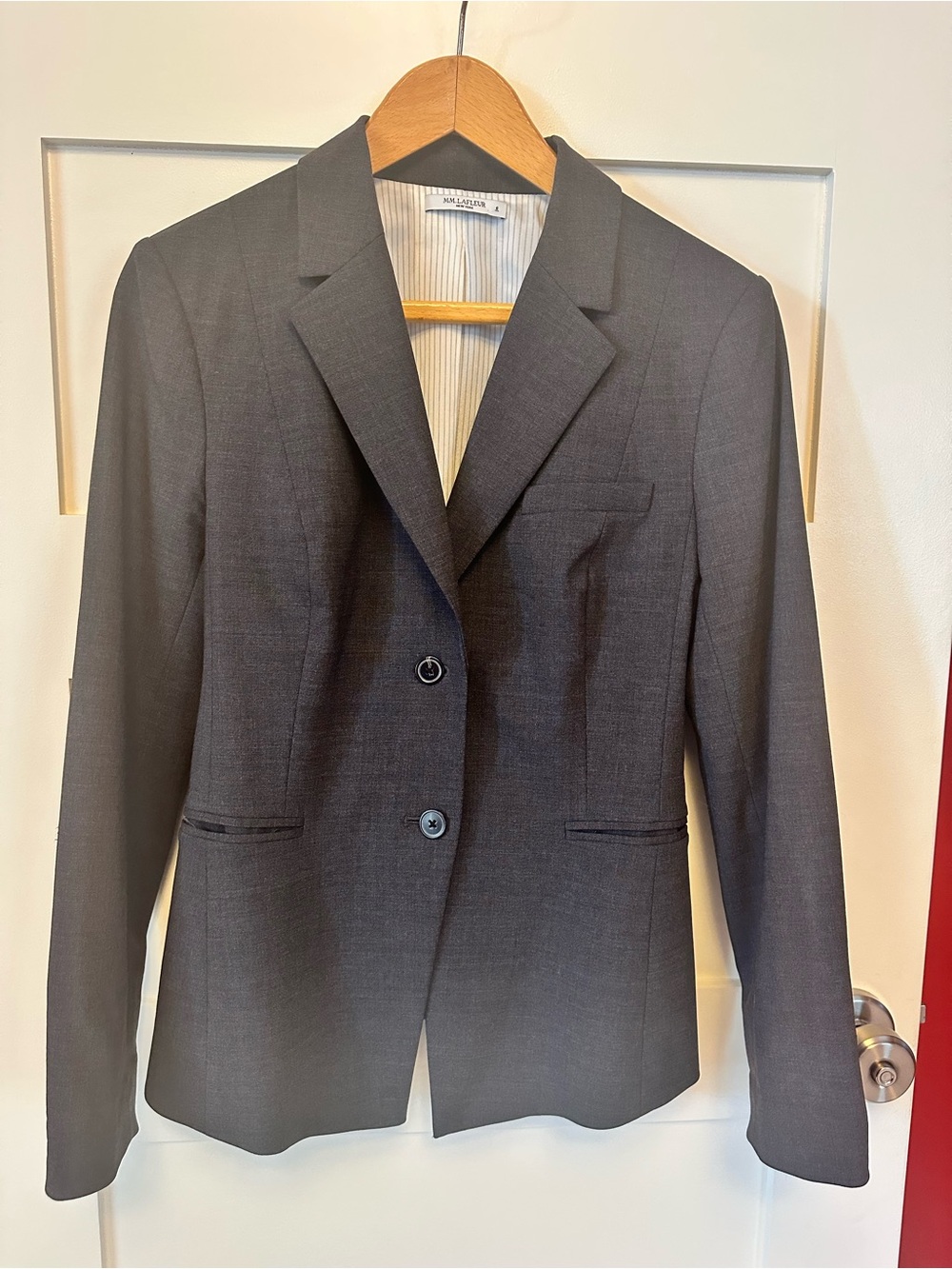 M.M Lefleur Ross Blazer in Grey Melange - Tropical wool